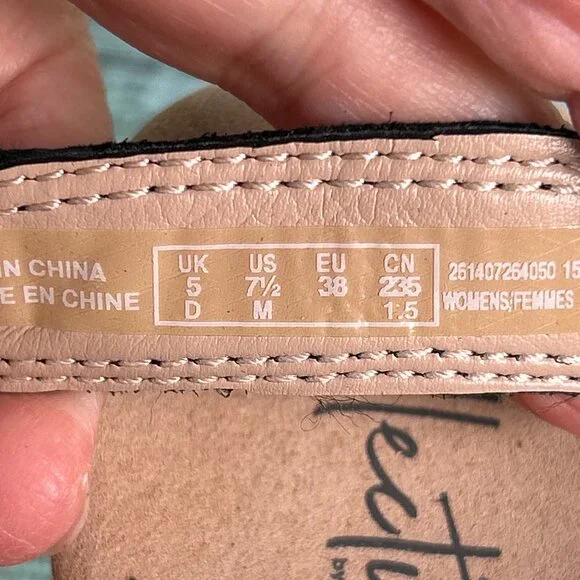 Clarks Sandals Size 7.5M Valarie Kerry Black Leather Dress Work Comfort Open Toe - Picture 10 of 10